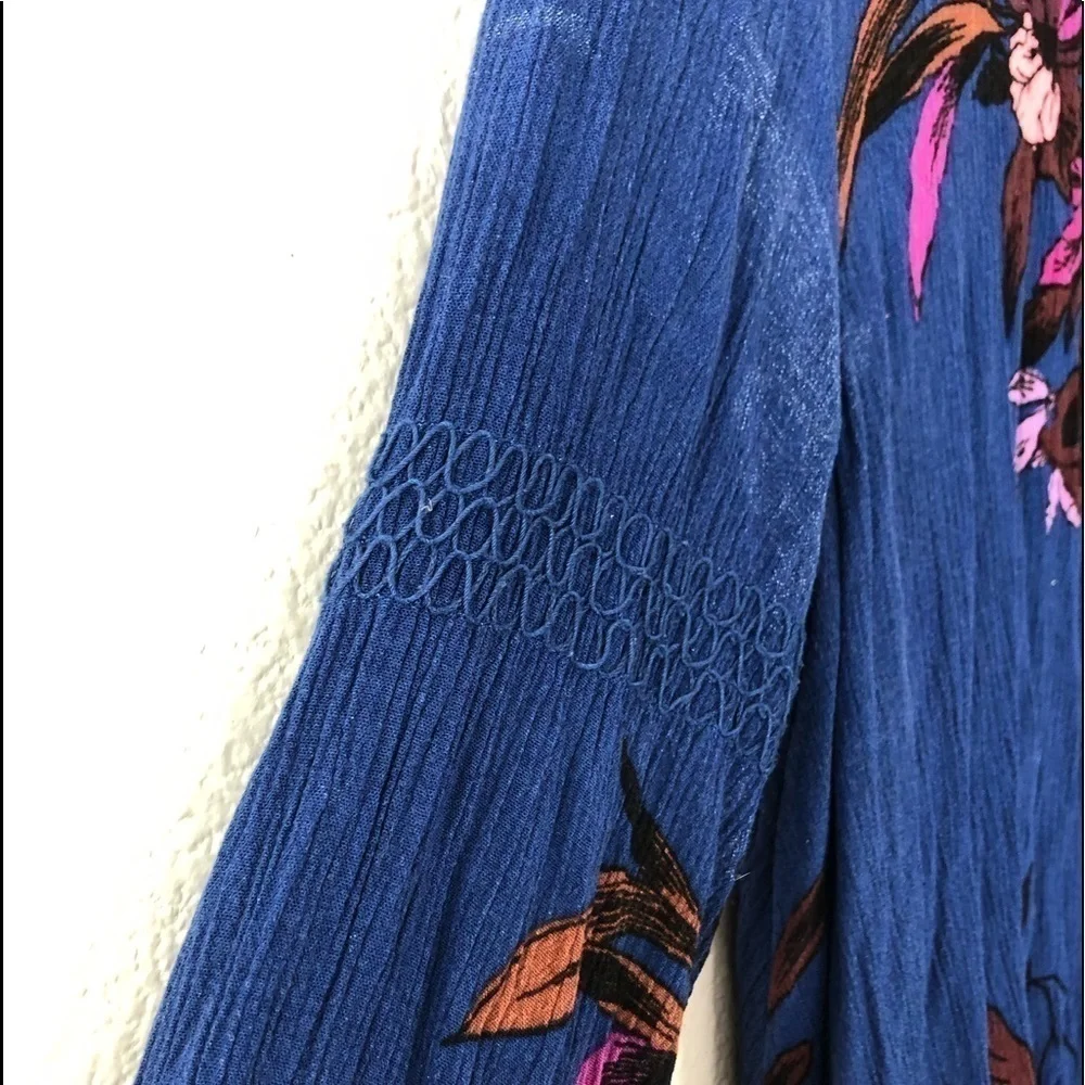 Free People Blue Floral Tunic/Dress